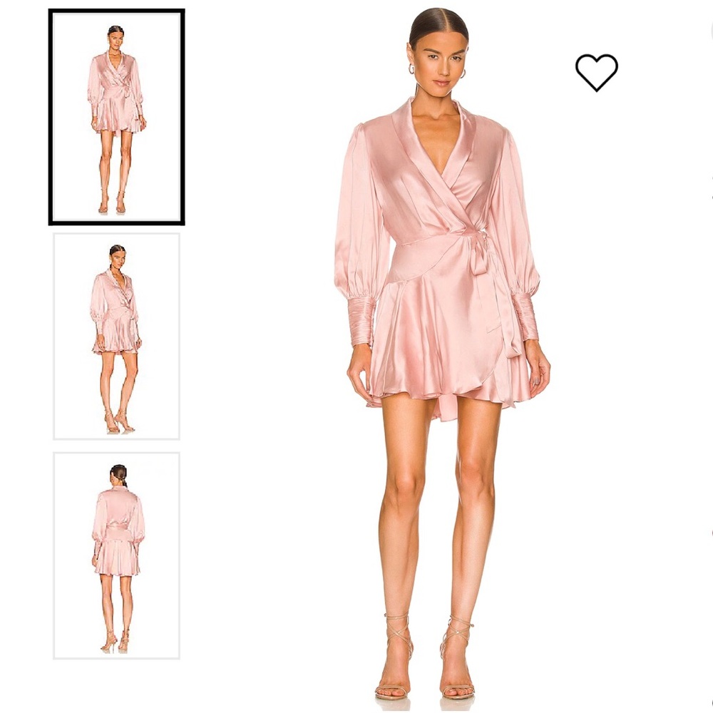Zimmermann Silk petal wrap silk mini dress